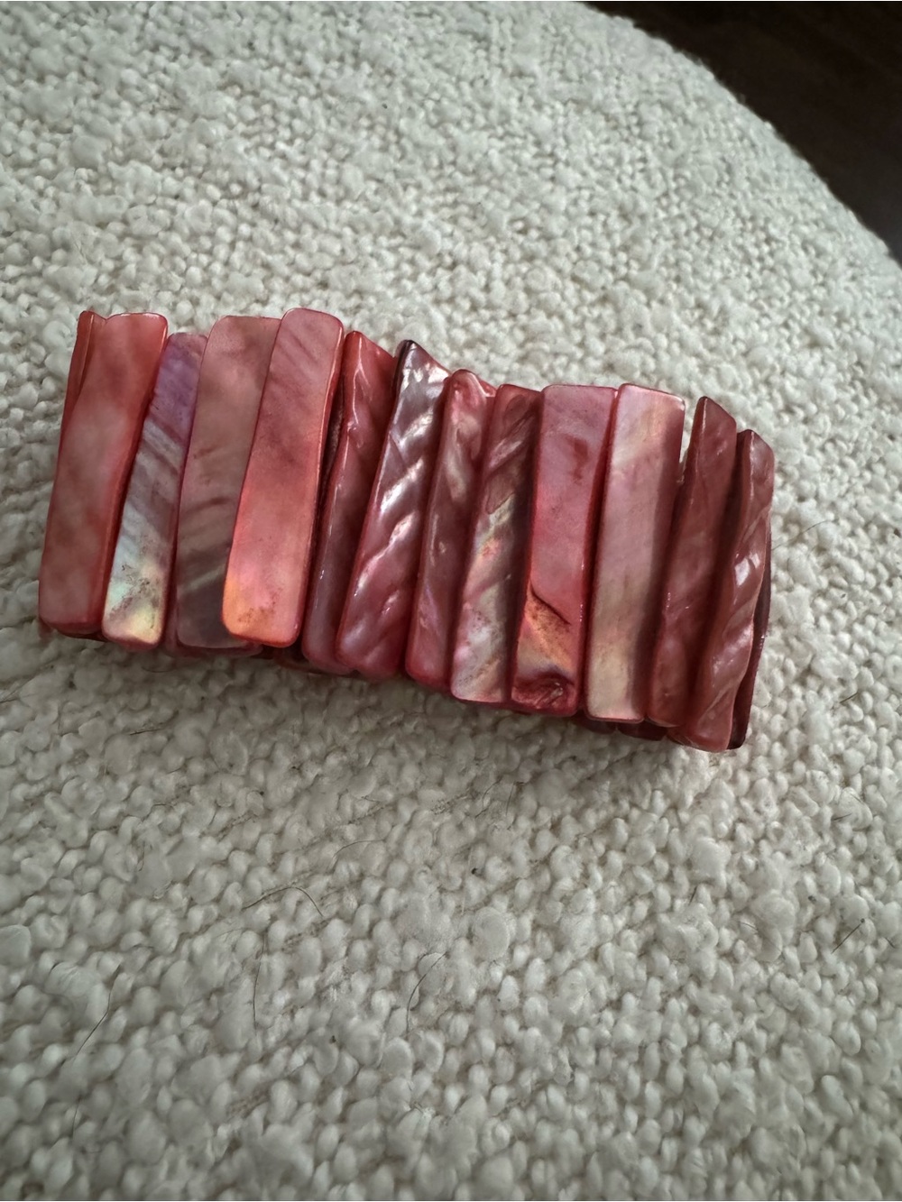 Pink Mother-of-Pearl Stretch Bracelet - Women Accessories